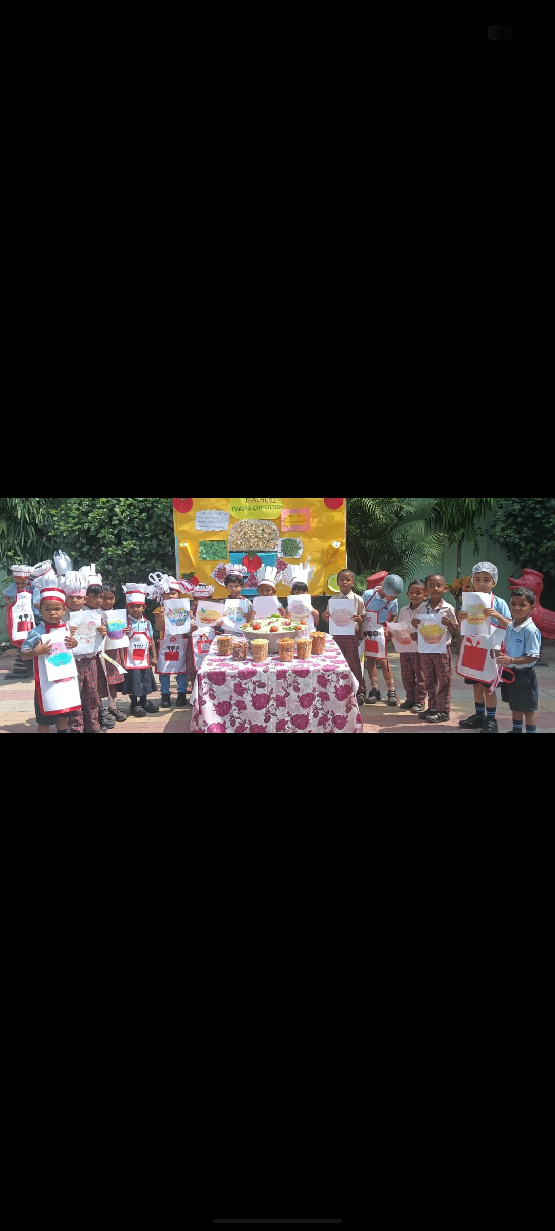 जूनियर डीएवी में झाल मुरी बनाने की प्रतियोगिता  आयोजित