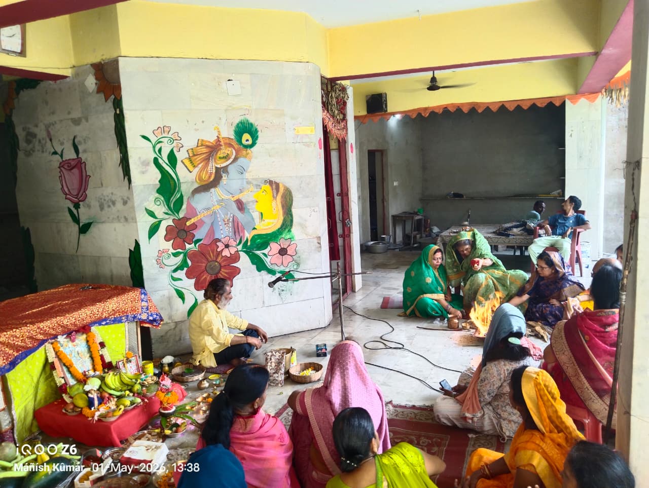 श्री लक्ष्मी नारायण मंदिर गोला में श्री सत्यनारायण पूजा और रुद्र अभिषेक का किया गया आयोजन