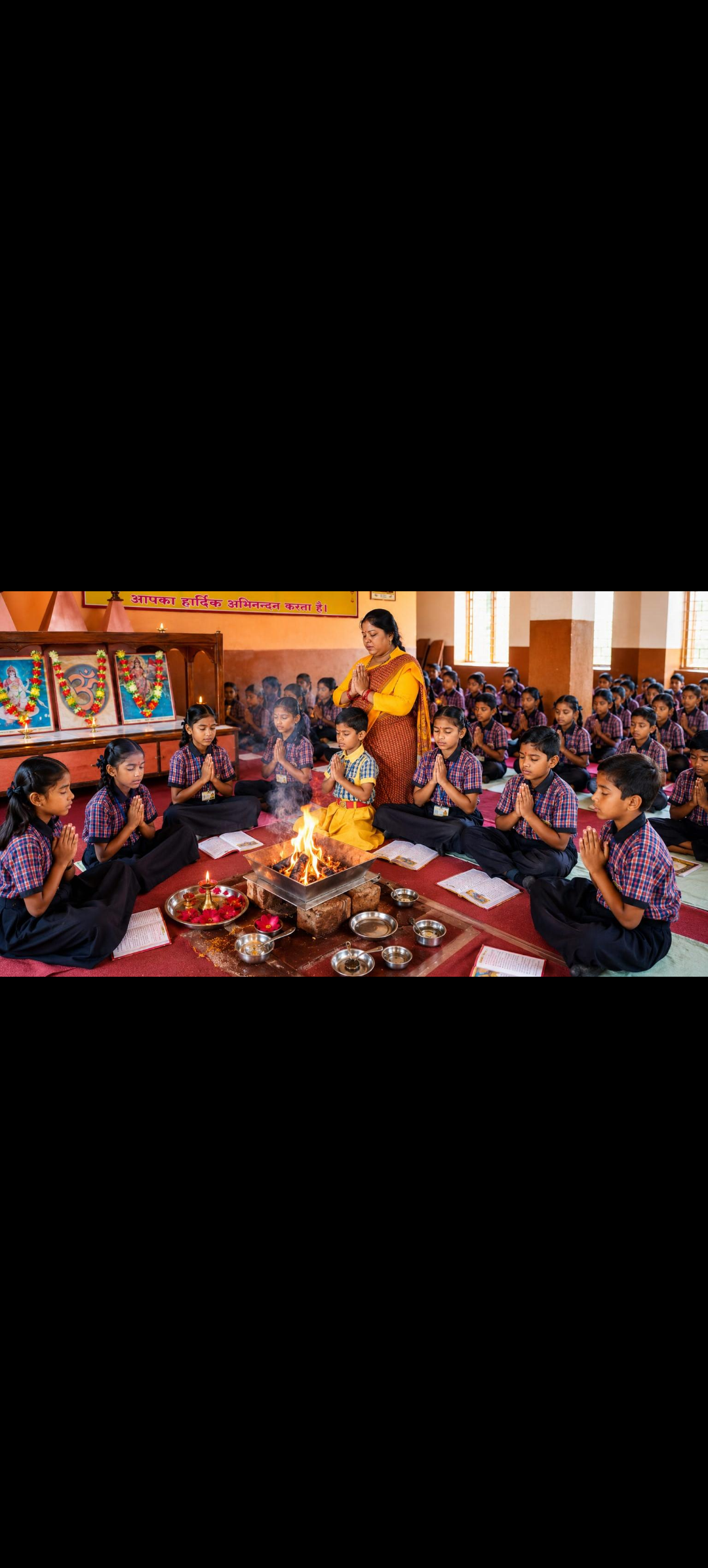 सुन्दरी देवी सरस्वती शिशु मंदिर में वैदिक रीति से मनाई गई छात्रा अदिति का जन्मदिन