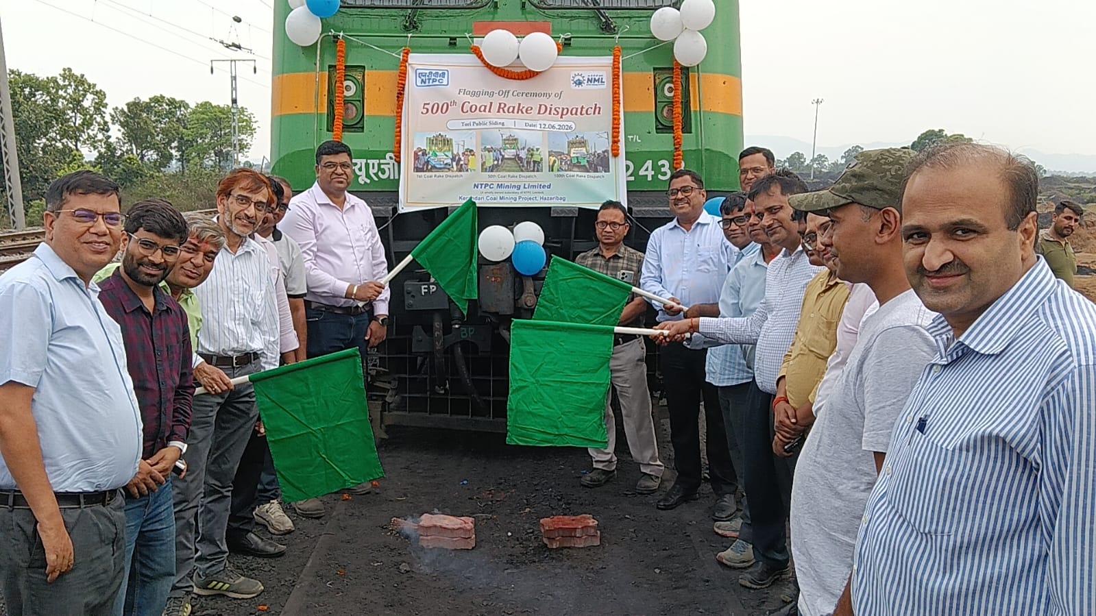 एनएमएल केरेडारी कोयला खनन परियोजना ने टोरी पब्लिक साइडिंग से 500वीं कोयला रैक प्रेषित, कीर्तिमान