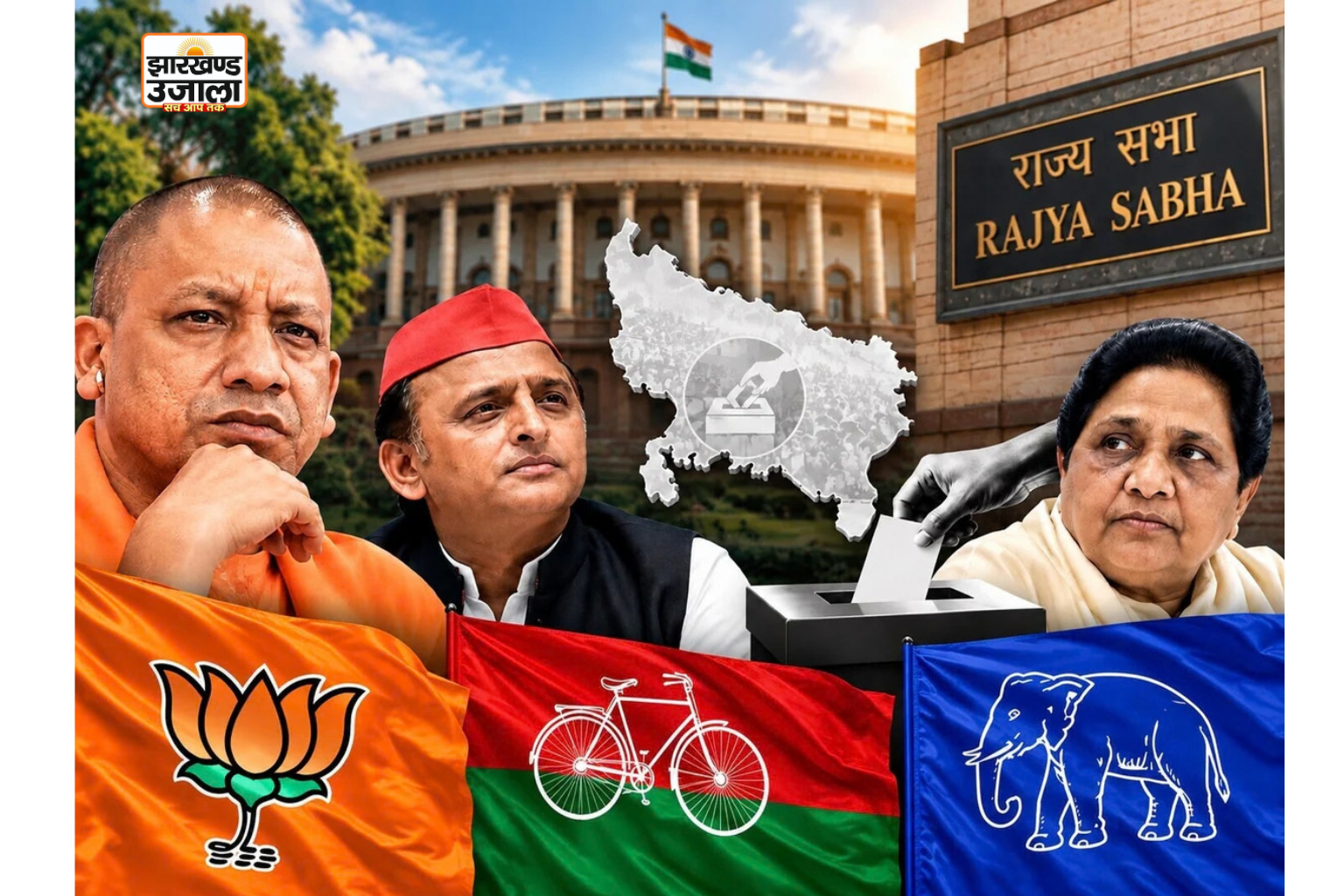 यूपी में राज्यसभा चुनाव का ऐलान, BJP-NDA के सामने 8वीं सीट की चुनौती; SP को 2 सीटों का गणित